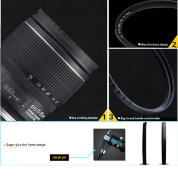 72Mm Uv Protection Filter Black