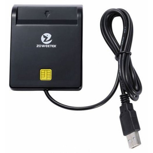 Zoweetek 12026 Easy Comm Emv Usb Smart Card Reader Sim / Atm Ic Id Black