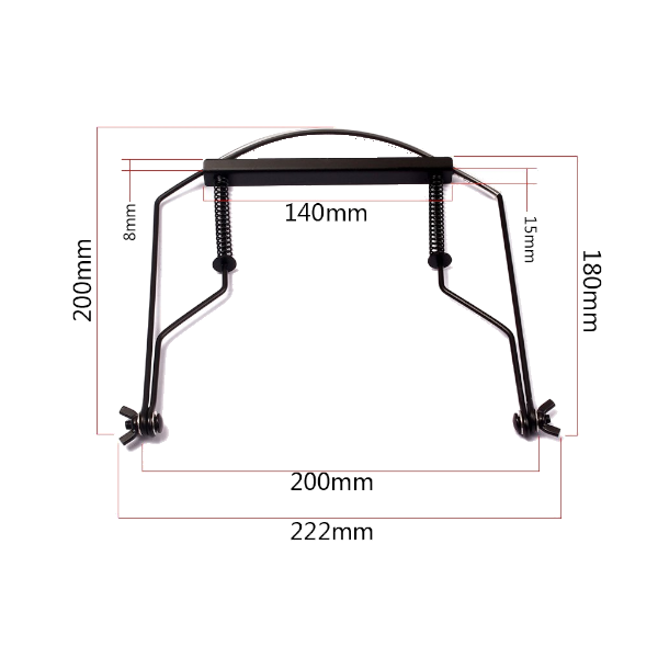 Zz01 10 Hole Harmonica Bracket Holder Black